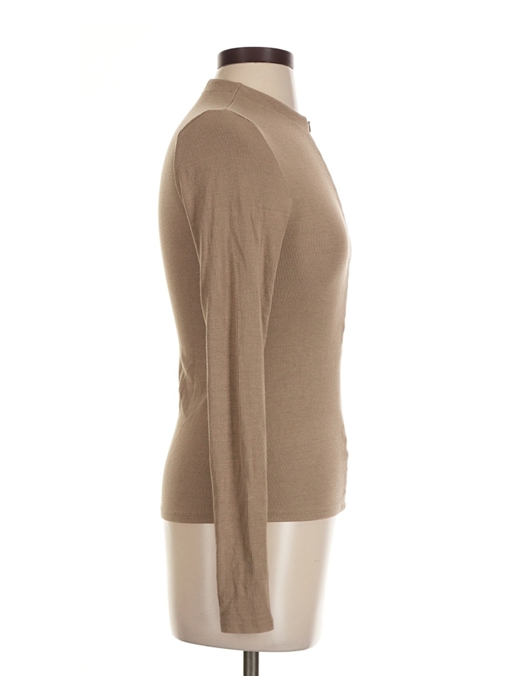 Joah Brown Invisible Zip Long Sleeve Top - Picture 5 of 7